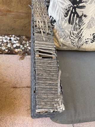 Juego de sofá de jardín gris