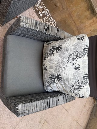 Juego de sofá de jardín gris