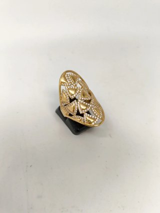 ORO NUEVO 18KT Anillo Lanzadera Oval  Talla 19