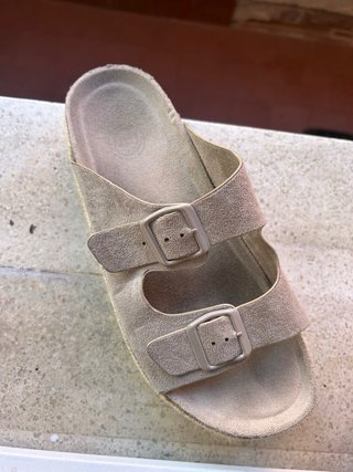 Sandalias plataforma beige