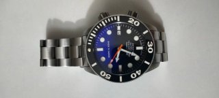 Orologio Marc & Sons Diver Blu/Argento
