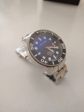 Orologio Marc & Sons Diver Blu/Argento