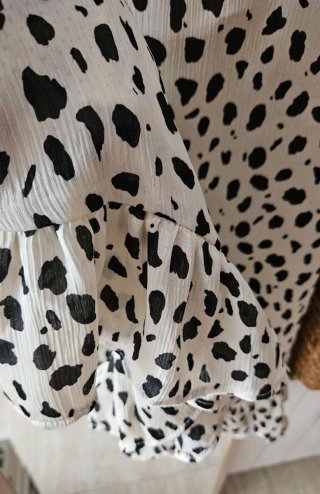 Vestido Mango estampado lunares XS