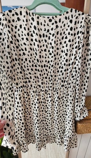 Vestido Mango estampado lunares XS