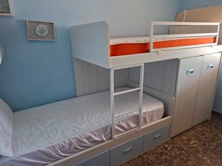 Cama tren infantil con almacenaje