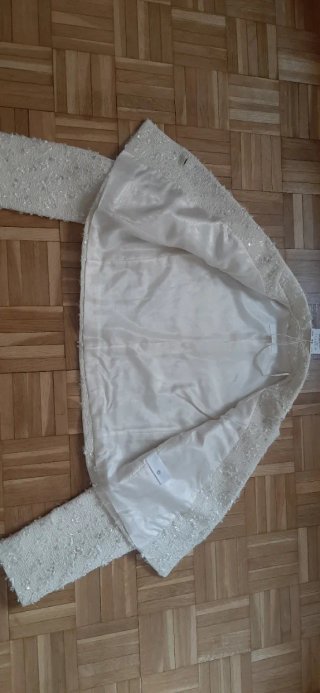 Blazer Corto Zara Blanco Talla S