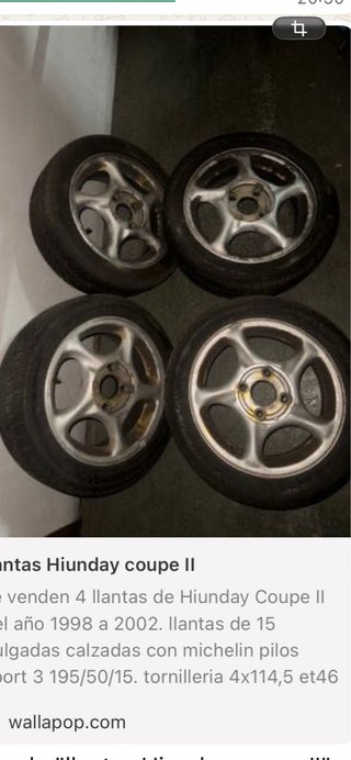 Llantas Hiunday Coupe II 15 pulgadas