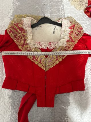 Traje de Fallera Niña Rojo y Dorado