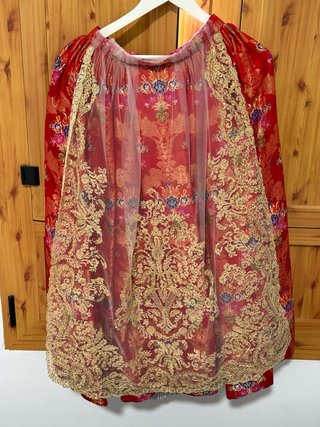 Traje de Fallera Niña Rojo y Dorado