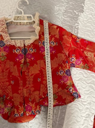 Traje de Fallera Niña Rojo y Dorado