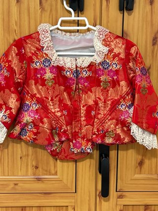 Traje de Fallera Niña Rojo y Dorado
