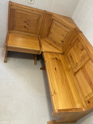 Rinconera y mesa de cocina de pino maciza