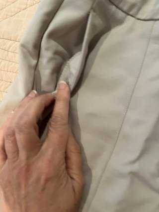 Pantalón vestir tejido elástico beige