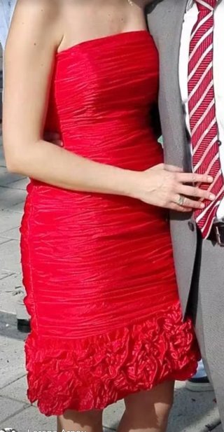 Vestido fiesta/boda/bautizo/comunión rojo