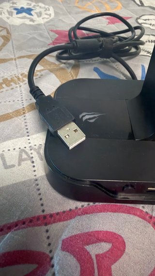 Soporte Auriculares Redragon Carga USB Azul