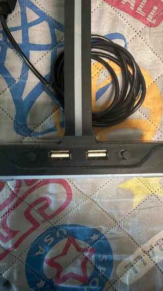 Soporte Auriculares Redragon Carga USB Azul
