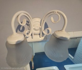 Lote dos apliques de pared doble farol