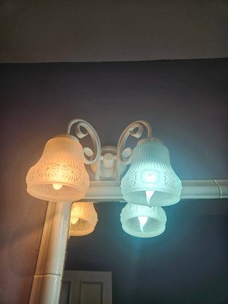 Lote dos apliques de pared doble farol