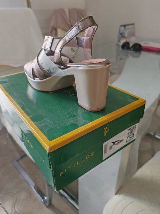 Zapatos Pitillos cobre talla 37