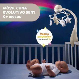Móvil Cuna Chico Proyector Arcoíris Música
