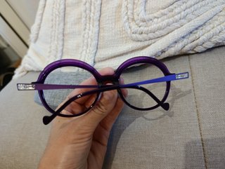 Gafas de montura morada redondas marca Bemboo