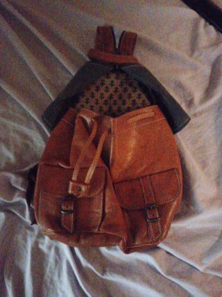 Mochila de genuino cuero