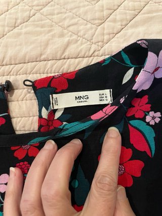 Camisa estampada floral manga larga