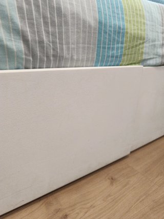 Cama nido 2 cajones. Madera de roble lacada blanco