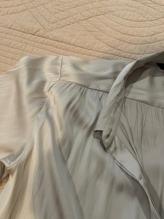 Camisa de vestir de raso mujer
