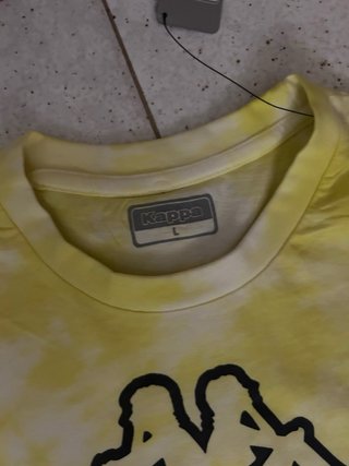 T-shirt Kappa Tie Dye Gialla Taglia L