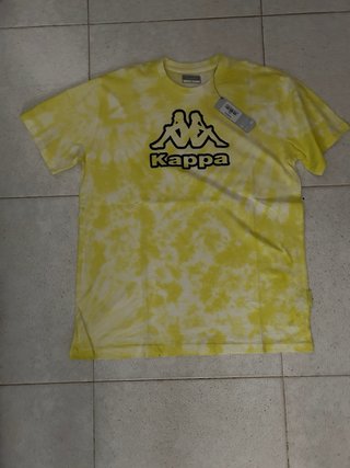 T-shirt Kappa Tie Dye Gialla Taglia L
