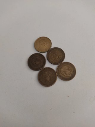 Lote de 5 monedas antiguas