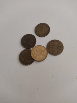 Lote de 5 monedas antiguas