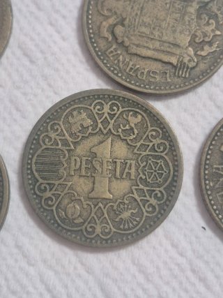 Lote 7 monedas antiguas España