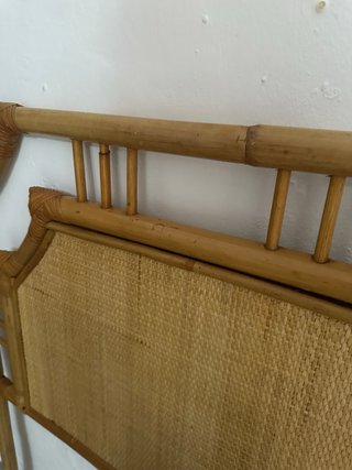 Cabecero de cama 90 mimbre bambú