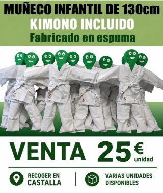 Muñeco Judo Espuma 130cm + Kimono