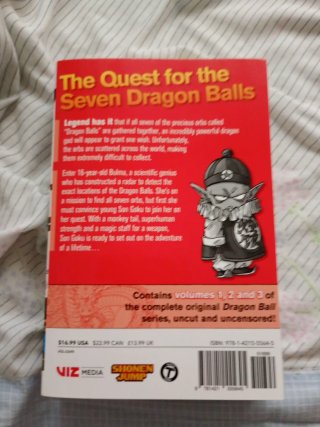 Dragon ball manga 3 in 1 número 1 en inglés