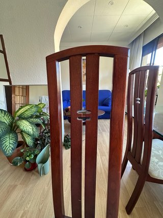 6 Sillas Comedor Vintage Madera Cerezo 90s