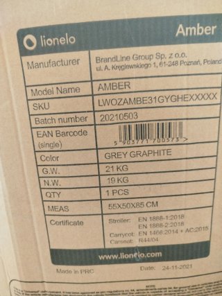 Carrito Bebé Lionelo Amber