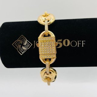 PULSERA CALABROTE CIRCONITAS ORO18K