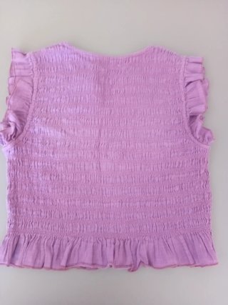 Blusa rosa sin mangas