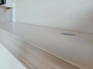 Mueble de salón madera maciza y cristal
