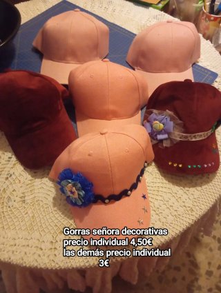 Gorras decoradas para señora