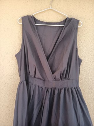 Elegante vestido negro largo talla 48/50