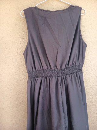 Elegante vestido negro largo talla 48/50