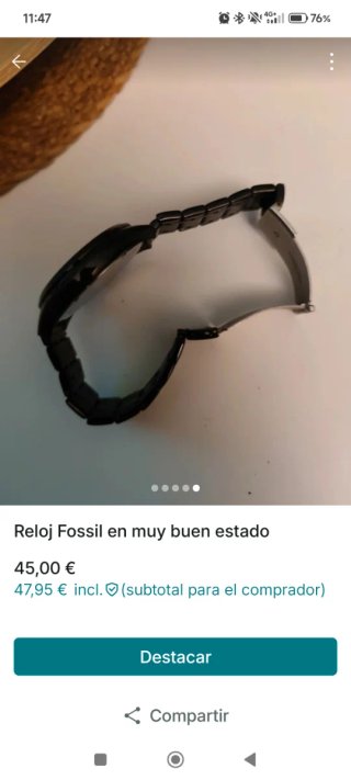 Reloj Fossil Acero Negro