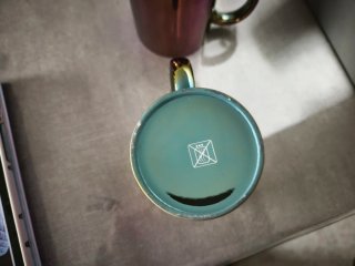 Coppia Tazze metallizzate a specchio