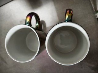 Coppia Tazze metallizzate a specchio