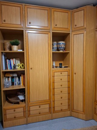 Armario modular esquinero madera