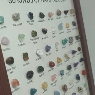 Quadro Collezione Minerali 80 Pietre Naturali